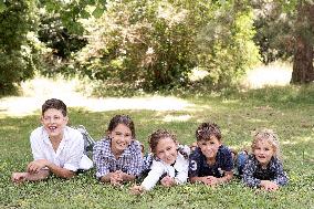 Exclusive - Prince Jean d’Orleans And Family Photo Session - France
