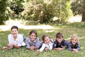 Exclusive - Prince Jean d’Orleans And Family Photo Session - France