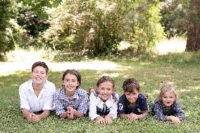 Exclusive - Prince Jean d’Orleans And Family Photo Session - France