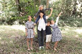 Exclusive - Prince Jean d’Orleans And Family Photo Session - France