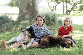 Exclusive - Prince Jean d’Orleans And Family Photo Session - France