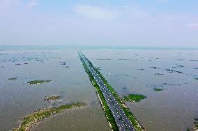 Flooded Road in Baicheng City, China