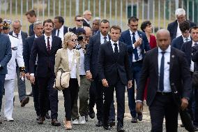 President Macron Meets Visits The Magenta Area - Noumea