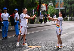 (SP)CHINA-SICHUAN-CHENGDU-WORLD UNIVERSITY GAMES-TORCH RELAY(CN)