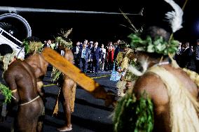 Macron on visit in Vanuatu