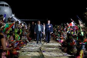 Macron on visit in Vanuatu