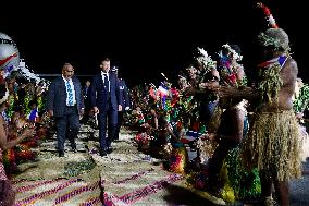 Macron on visit in Vanuatu