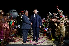 Macron on visit in Vanuatu