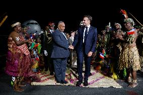 Macron on visit in Vanuatu