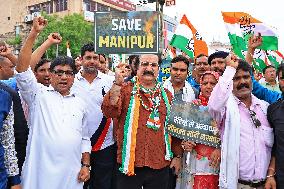 Protest Against Manipur Violence In Jaipur