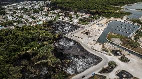 Drone View of Wildfire Aftermath in San Cataldo, Lecce