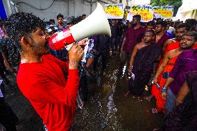 The Inter-University Students Federation Held A Protest Demanding The Release Of Their Student Activists