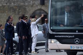 Brigitte Macron And Jill Biden Visit Mont Saint-Michel