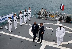 Macron Visits A French Navy Patrol Boat - Vanuatu