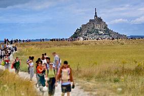 Brigitte Macron And Jill Biden Visit Mont Saint-Michel