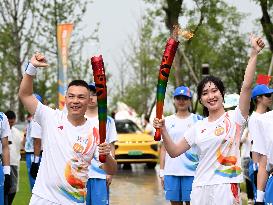 (SP)CHINA-SICHUAN-CHENGDU-WORLD UNIVERSITY GAMES-TORCH RELAY(CN)