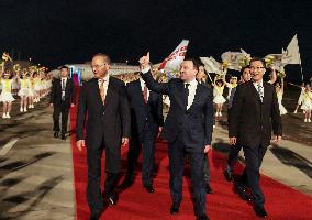 (Chengdu Universiade) CHINA-SICHUAN-CHENGDU-GEORGIAN PM-ARRIVAL (CN)