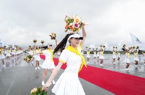 (Chengdu Universiade) CHINA-SICHUAN-CHENGDU-GUYANESE PRESIDENT-ARRIVAL (CN)