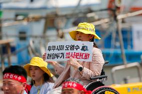 SOUTH KOREA-BOSEONG-JAPAN-NUKE WASTEWATER DISCHARGE-PROTEST