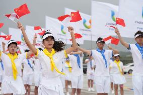 (Chengdu Universiade) CHINA-SICHUAN-CHENGDU-INDONESIAN PRESIDENT-ARRIVAL (CN)