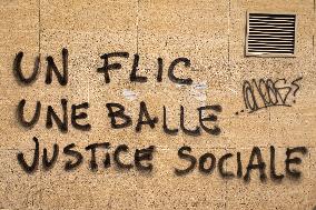 Anti-Police Graffitis - Marseille