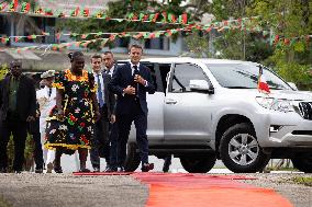Macron at President residence - Vanuatu
