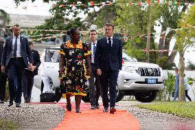 Macron at President residence - Vanuatu