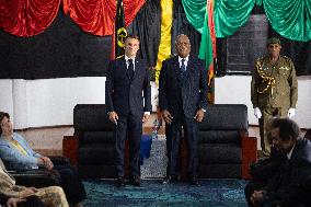 Macron at President residence - Vanuatu