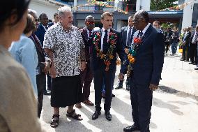 Macron meets Vanuatu Prime Minister - Vanuatu