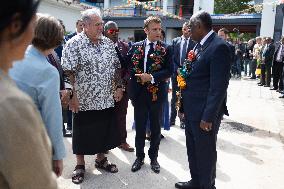 Macron meets Vanuatu Prime Minister - Vanuatu