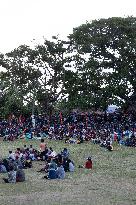 Macron at the Melanesian art Festival - Vanuatu