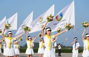 (Chengdu Universiade) CHINA-SICHUAN-CHENGDU-BURUNDIAN PRESIDENT-ARRIVAL (CN)