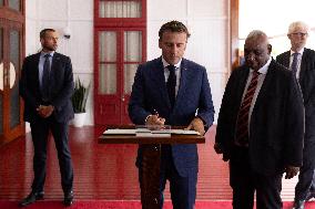 Macron Meets Governor-General Bob Dadae - Papua New Guinea