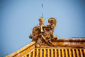 Tourists Visit the Palace Museum in Beijing, China