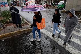 Yellow And Orange Alert Activated After Rains And Strong Winds In Mexico City