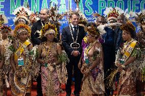 Macron Visits APEC Haus - Papua New Guinea