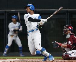 Baseball: Mannami hits go-ahead double