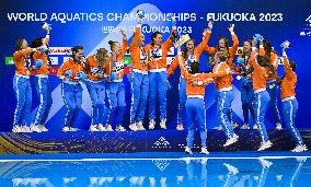 (SP)JAPAN-FUKUOKA-WORLD AQUATICS CHAMPIONSHIPS-WATER POLO-WOMEN-FINAL-NED VS ESP