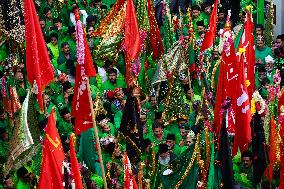 Indian Muslims Participate In A Procession In Memory Of Abbas Alamdar - Rajasthan