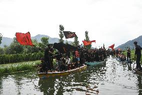 Muharram Procession In Dal Lake In Kashmir