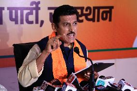 BJP MP Rajyavardhan Singh Rathore In Jaipur