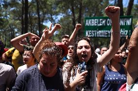 Protesters Occupy Forest To Stop Coal Mine Expansion - Turkey