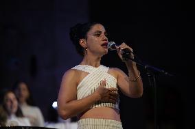 Tunisian Singer Emel Mathlouthi, In Her First Singing Evening In Palestine