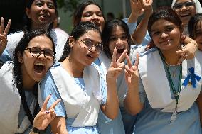 Students Celebrate Exam Results In Dhaka