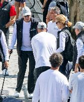 Juan Carlos And Infanta Elena arrive at the port of Sanxenxo - Spain