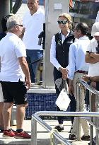 Juan Carlos And Infanta Elena arrive at the port of Sanxenxo - Spain