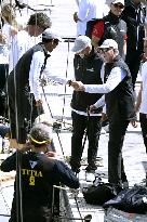 Juan Carlos And Infanta Elena arrive at the port of Sanxenxo - Spain