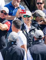 Juan Carlos And Infanta Elena arrive at the port of Sanxenxo - Spain