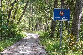 Poland Russia Border In Piaski