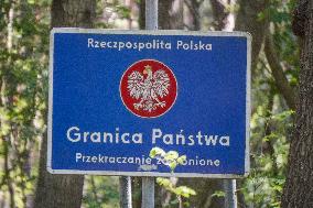 Poland Russia Border In Piaski